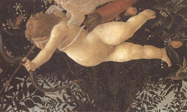 Sandro Botticelli Detail of Cupid with eyes bandaged,shooting an arrow at Chastity Germany oil painting art